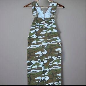 Walls Cowgirl Blue‎ Camo Overalls Small 94125BLC Cotton Workwear Dungarees